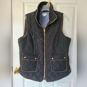 Crown & Ivy Quilted Vest with Gold Accents
